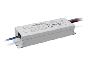 Principal Sloan 60C3D 60W 12VDC power supply with white metal enclosure.