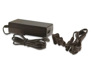 Black 60W desktop 12VDC power adapter with AC cord and barrel connector.