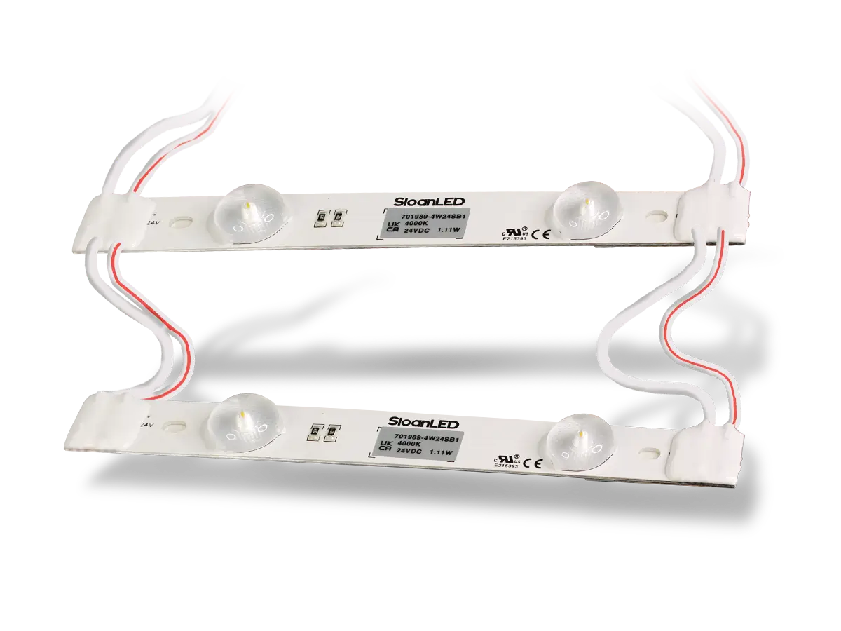 Two connected BrightLINE 2 LED modules with dual lenses.