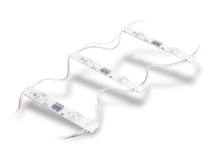 Four connected SloanLED BrightLINE Outdoor LED modules with dual lenses.