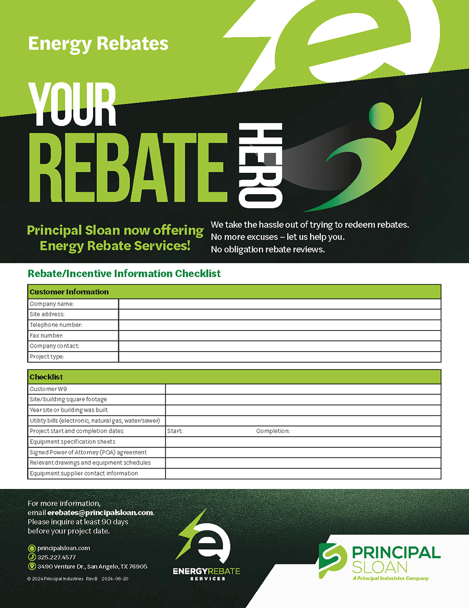Principal Sloan Energy Rebate Services Checklist cover image