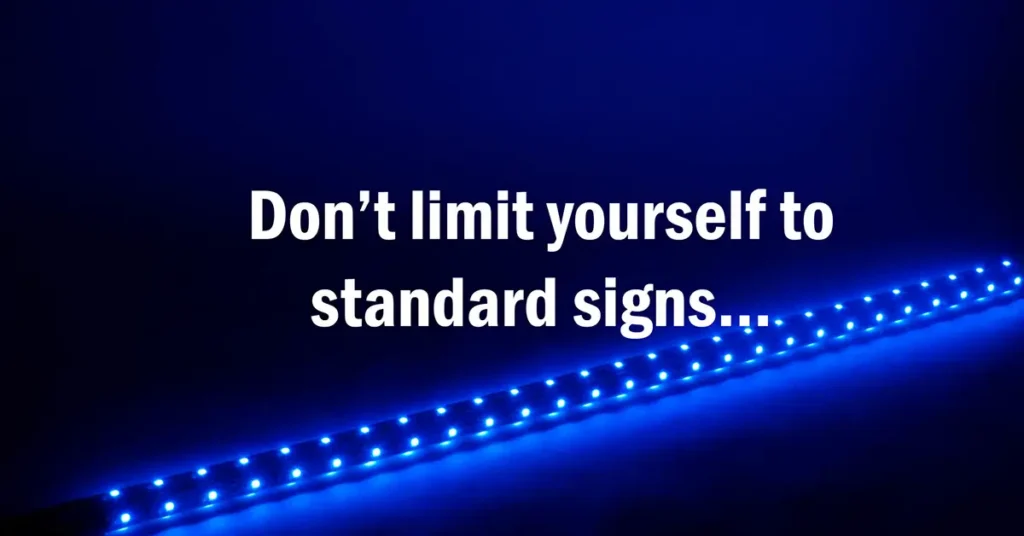 Illuminated blue LED strip featured image for a Principal Sloan article about custom assemblies.