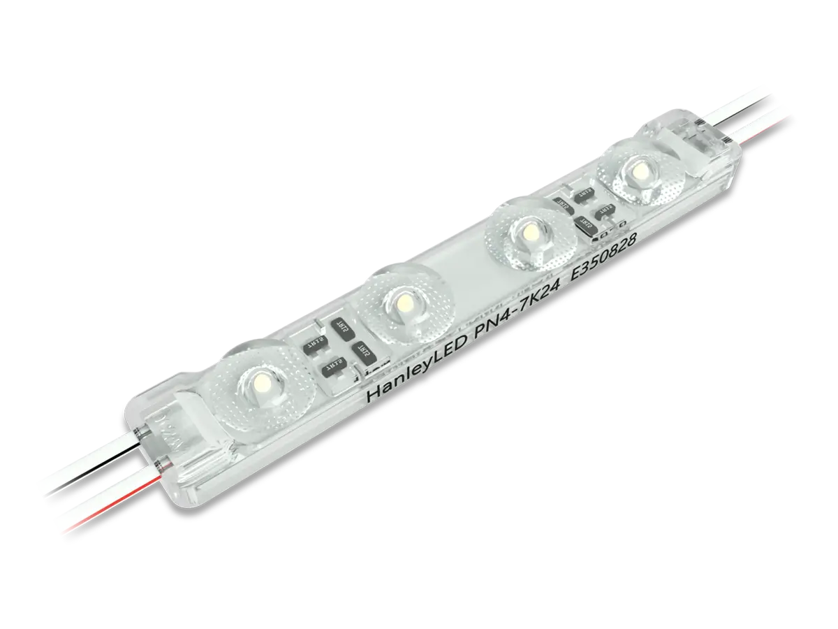 NRG 4 Pro four-lens LED sign module with connecting wires.