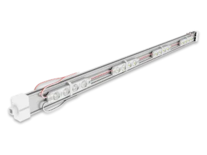 NRG Stik linear LED lighting assembly with multiple lenses.