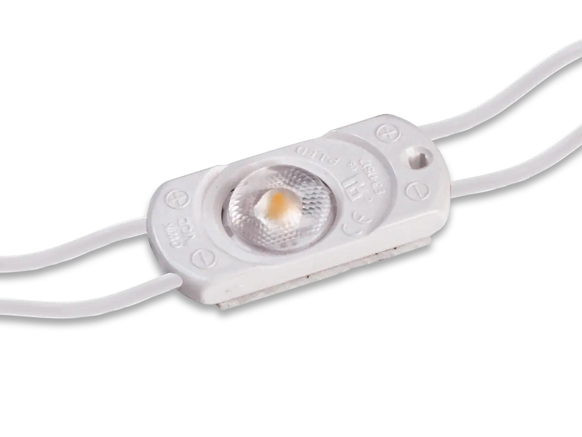 Patriot™ Mod single-lens LED sign module with connecting wires.