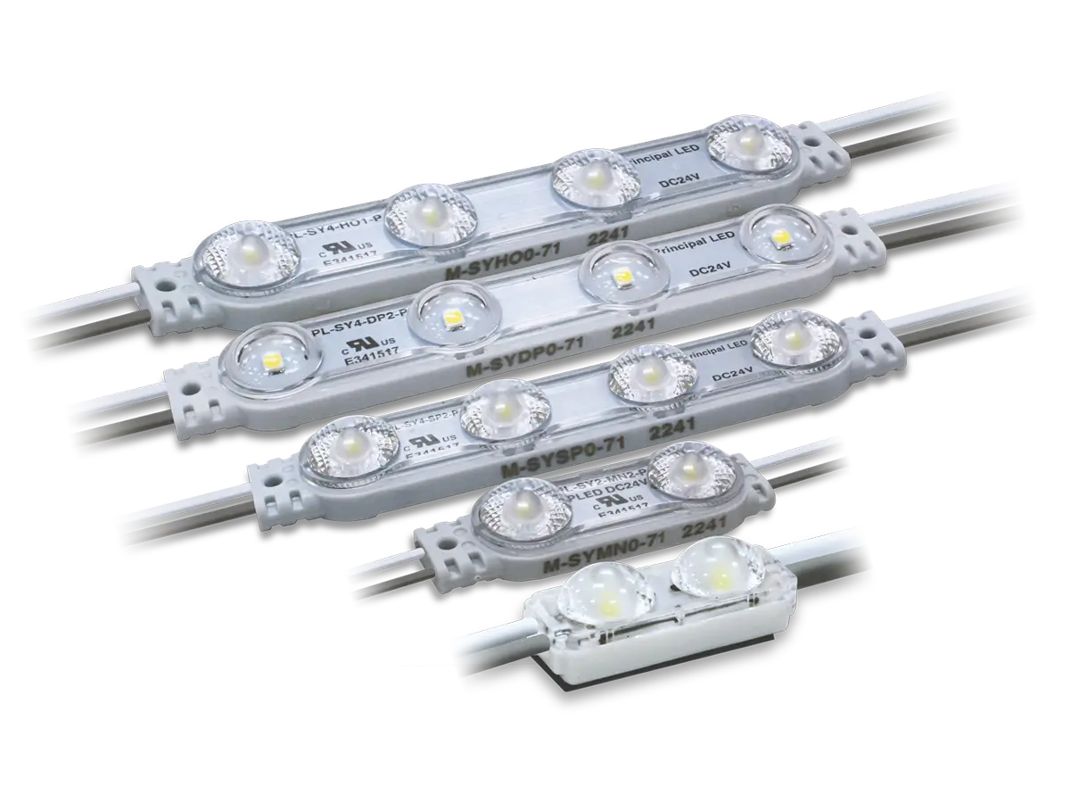 Prism Synergy Mods Gen 1 LED modules in multiple sizes and lens configurations.
