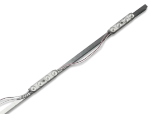 Prism Synergy Stiks Gen 2 linear LED assemblies with multiple lenses.