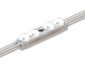 Prism24 HO four-lens LED sign module with connecting wires.