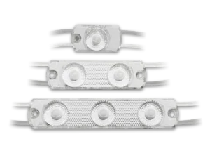 Qwik Mod™ 24V Gen 2 LED modules with one, two, and three lenses.