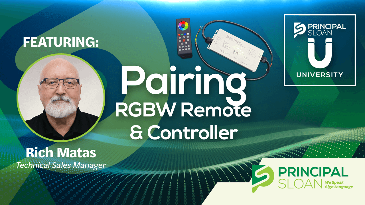 Pairing RGBW Remote & Controller - Principal Sloan U